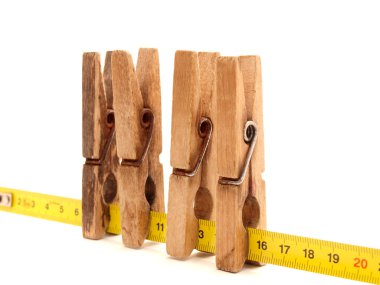 bir rulet üzerinde clothespins