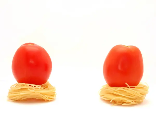 Macarrão e tomate — Fotografia de Stock