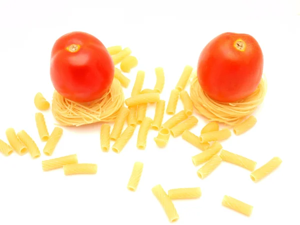 Macaroni and tomato — Stock Photo, Image