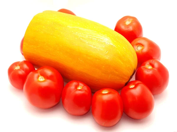 Gemüsemark und Tomaten — Stockfoto