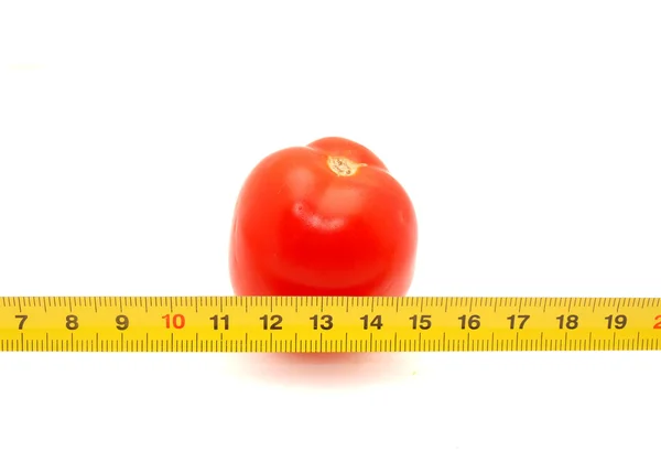Tomaten und Lineal — Stockfoto
