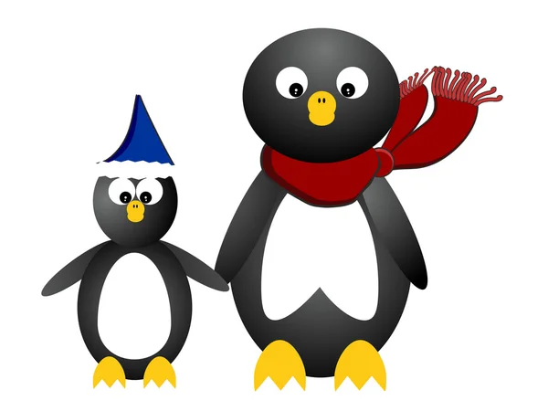 Familia de pingüinos — Archivo Imágenes Vectoriales