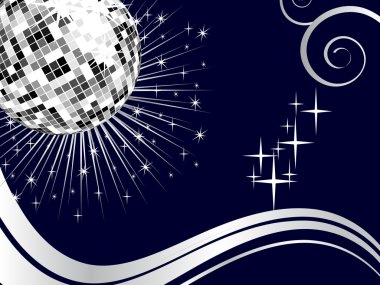 Silver mirror ball clipart