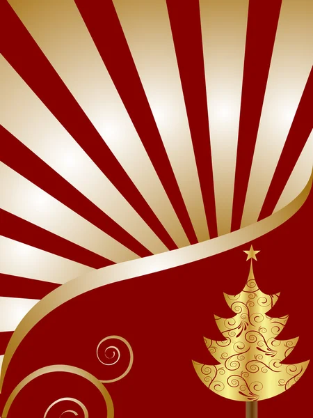 Árbol de Navidad de oro — Archivo Imágenes Vectoriales