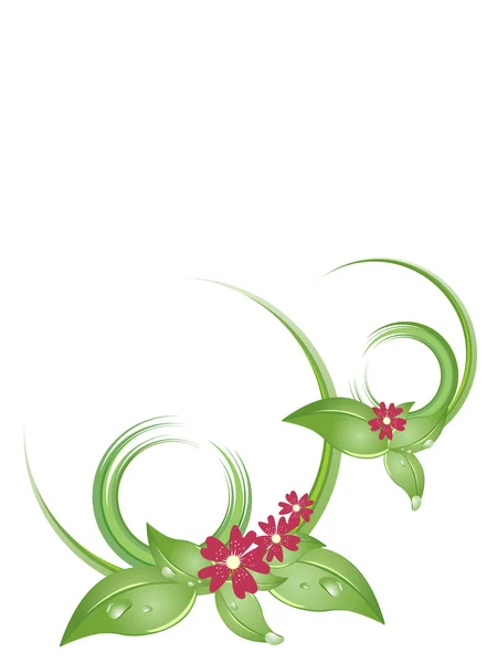 Vektorillustration Von Bunten Blumen Und Floralen Elementen — Stockvektor
