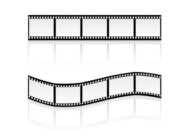 Vectorillustratie Van Eenvoudige Filmstripes Met Schaduw — Stockvector