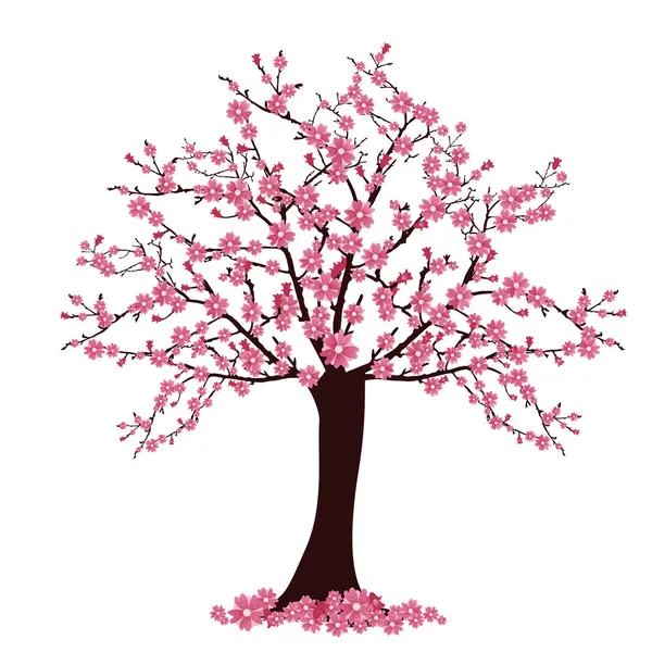 Вишневе дерево Ліцензійні Стокові Ілюстрації