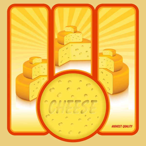 Swiss cheese. Vector illustration. Eps8 — Stock Vector