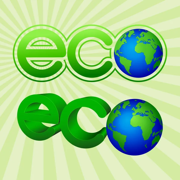 Emblema ecológico abstracto . — Vector de stock