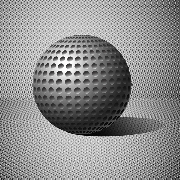 Metal ball. Vector illustration. — Stock Vector