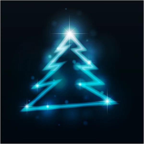 Bont-kerstboom — Stockvector