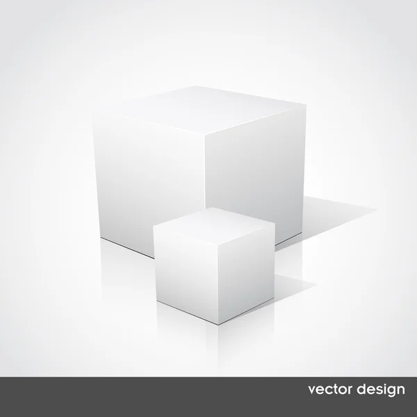 Kostka na bílém pozadí — Stockový vektor