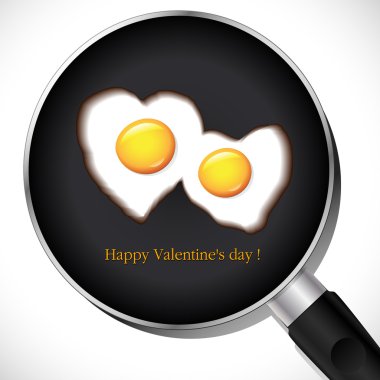 Fried Egg.Valentine's day clipart