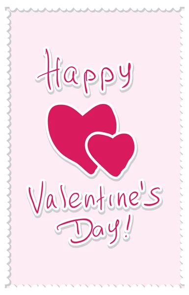 Valentine Καρδιές Γουίτ Κάρτα Εικονογράφηση Φορέας — Διανυσματικό Αρχείο