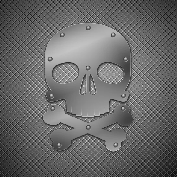Metallic Skull Abstract Background Vector Illustration More Portfolio — Stock Vector
