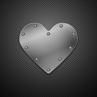 Metallic heart. clipart