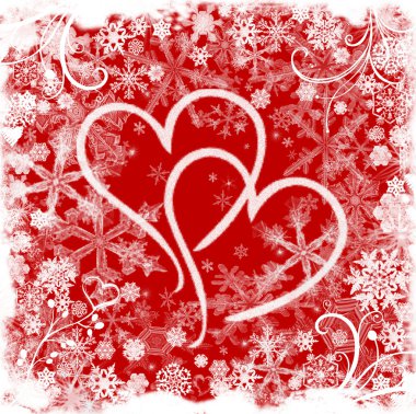 Love in winter clipart