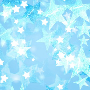 Blue and white stars clipart