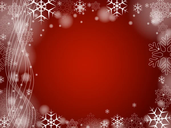 Χριστούγεννα νιφάδες χιονιού με κόκκινο χρώμα 2 — Φωτογραφία Αρχείου