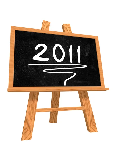 2011 on blackboard — Stock Photo, Image