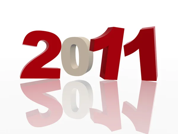 3d 2011 in red and grey — Stock Photo, Image