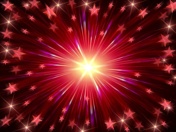 Christmas background radiate in red and violet — Stock Photo, Image