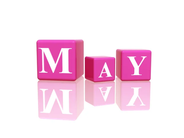 May in 3d cubes — Stock Photo, Image