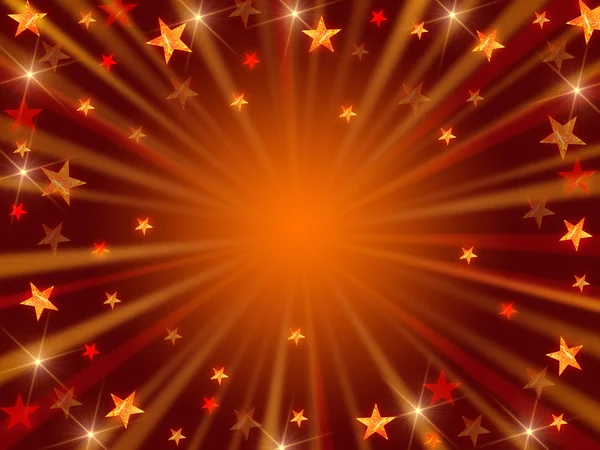 Christmas background radiate in golden and brown — Stock Photo, Image
