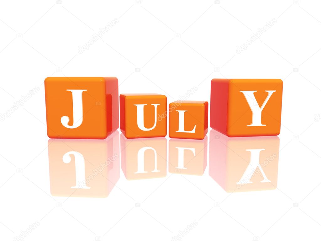 July in 3d cubes
