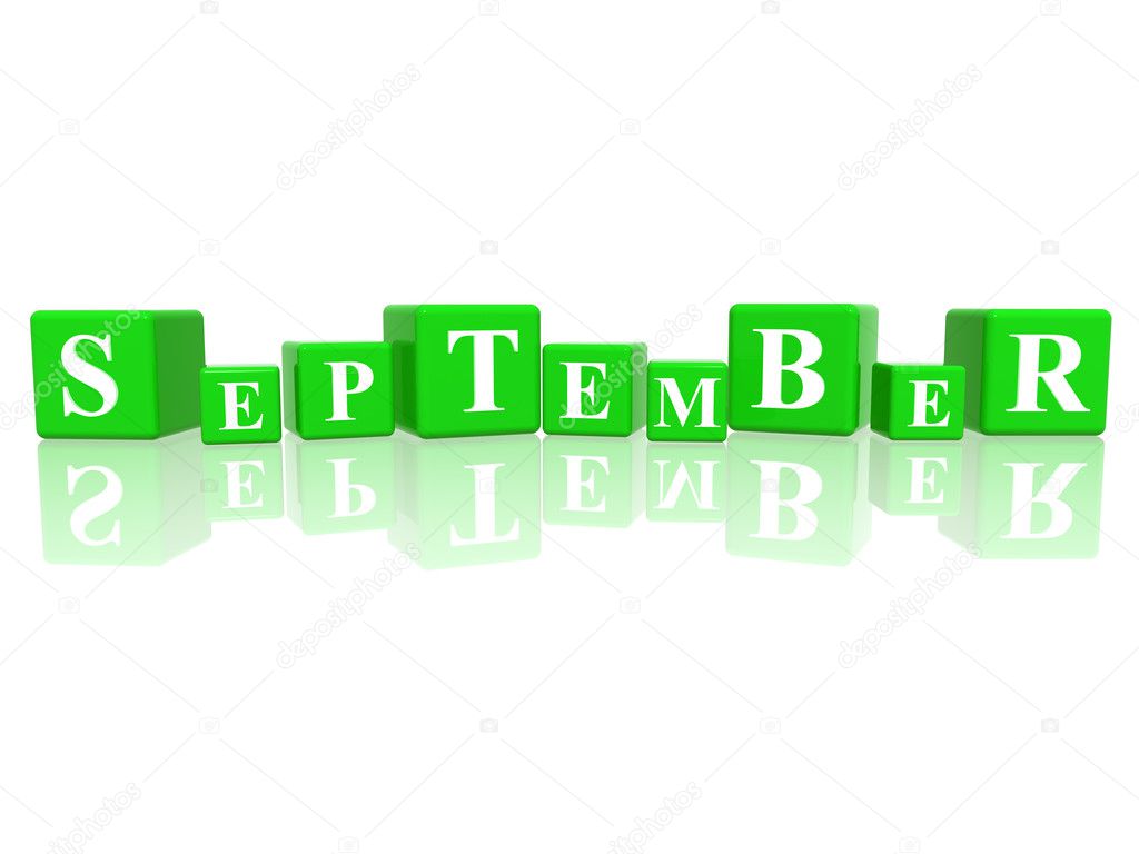 September in 3d cubes