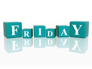 Friday in 3d cubes clipart