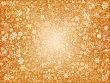 Golden snowflakes clipart