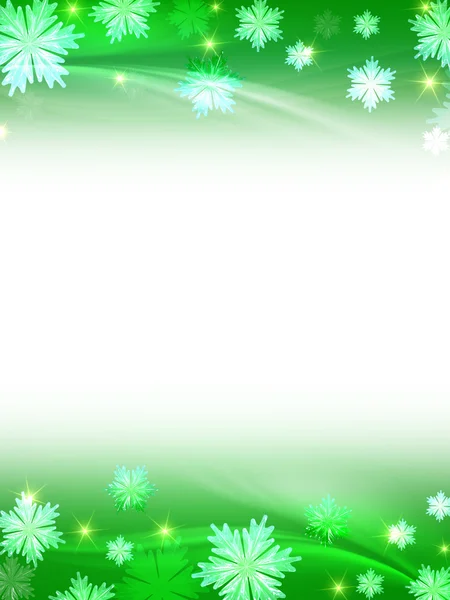 Witte Groene Kerst achtergrond — Stockfoto