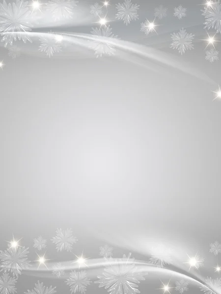 Crystal snowflakes grey background — Stock Photo, Image