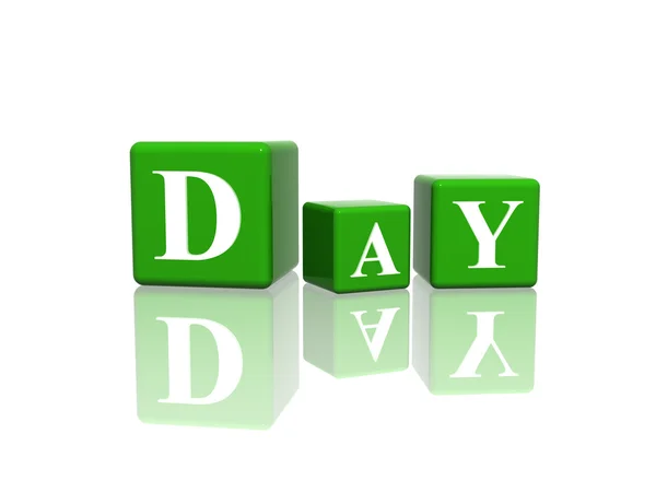 Day in 3d cubes — Stock Photo, Image