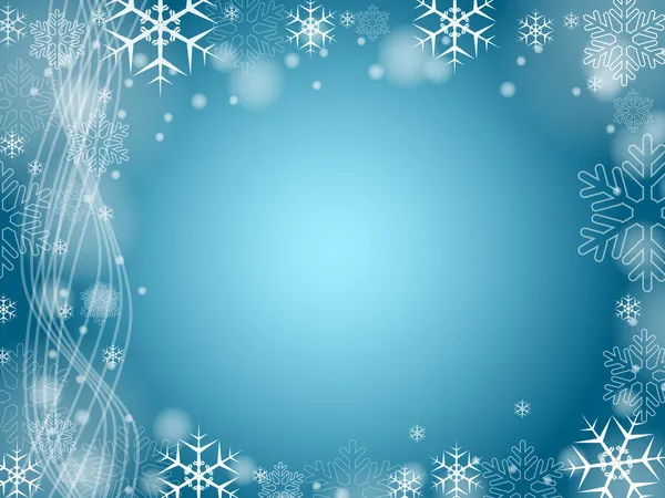 Flocons de neige de Noël en bleu 2 — Photo
