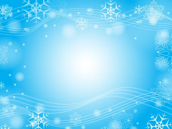 Fiocchi di neve di Natale in blu — Foto Stock