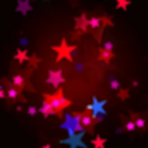 Estrelas vermelhas, azuis e rosa — Fotografia de Stock