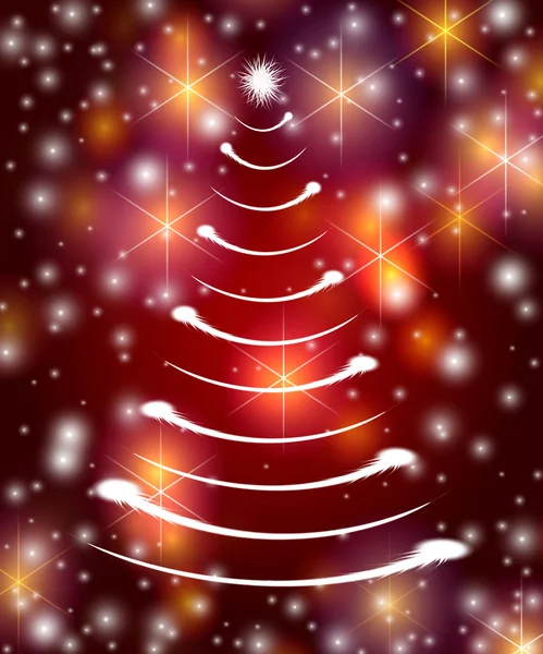 Λευκό χριστουγεννιάτικο δέντρο με κόκκινο — Φωτογραφία Αρχείου