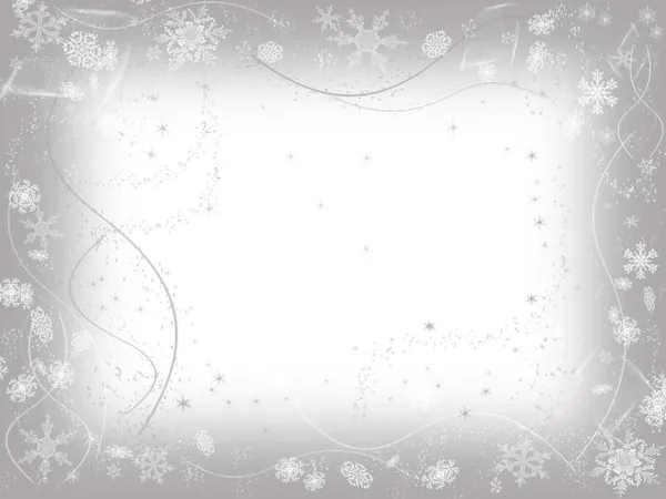 Winter frame in grey — Stock Photo, Image