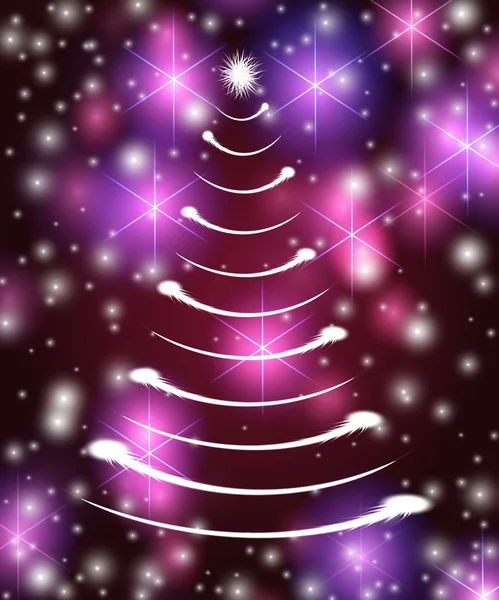 Weißer Weihnachtsbaum in violett — Stockfoto