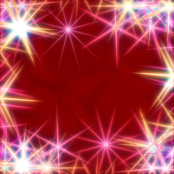 赤い背景上の白い星 — ストック写真