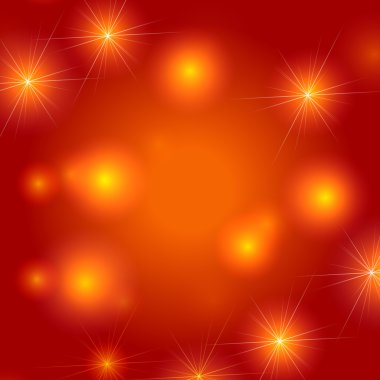 Stars background in orange clipart