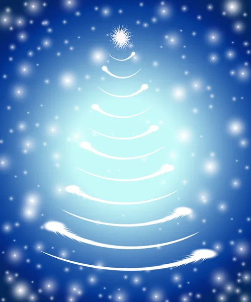 Рождественская ёлка в синем — стоковое фото