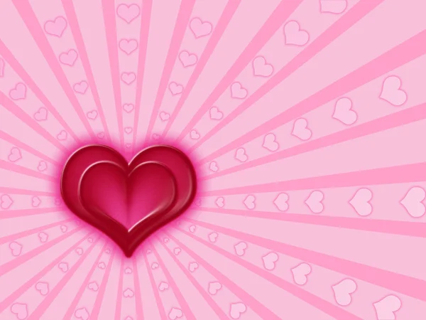 Rote und rosa Herzen — Stockfoto