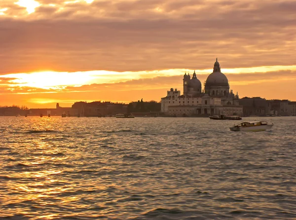 Západ Slunce Benátkách Střílel Moře — Stock fotografie