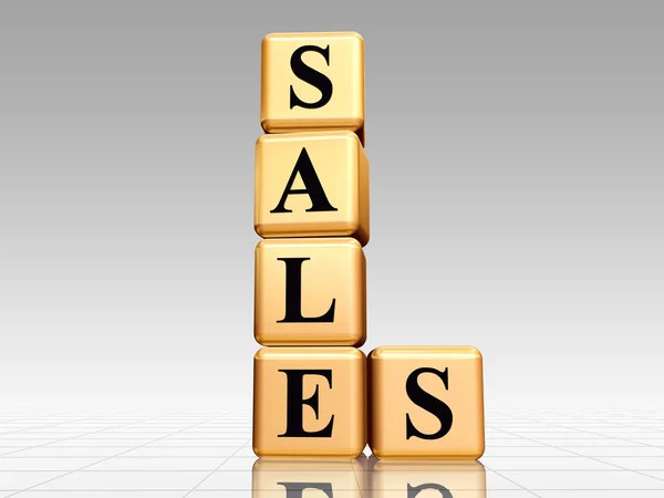 Golden sales with reflection — Stock Photo, Image