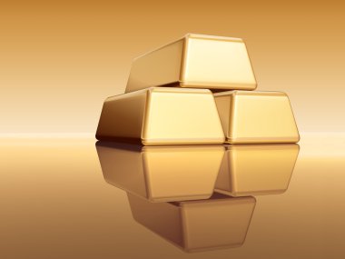 Golden bullions clipart