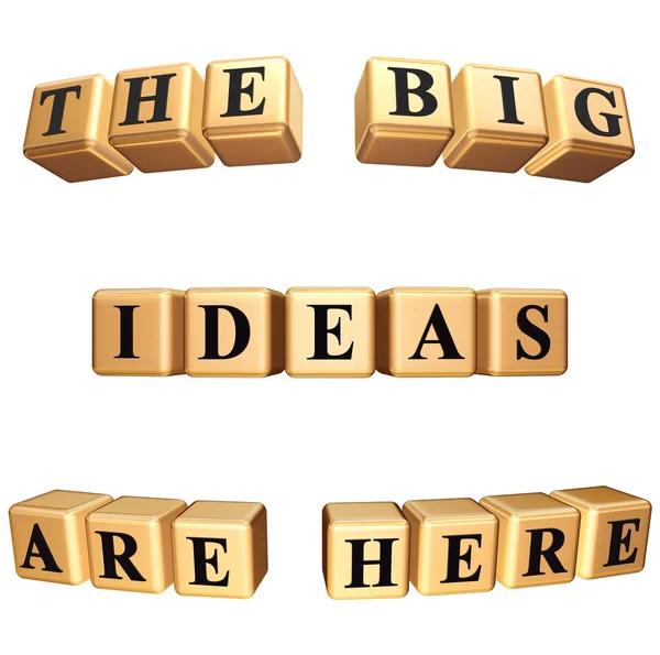 The big ideas are here isolated — Stock Photo, Image