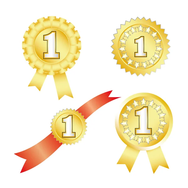 Vier gouden award in vector-formaat. — Stockvector